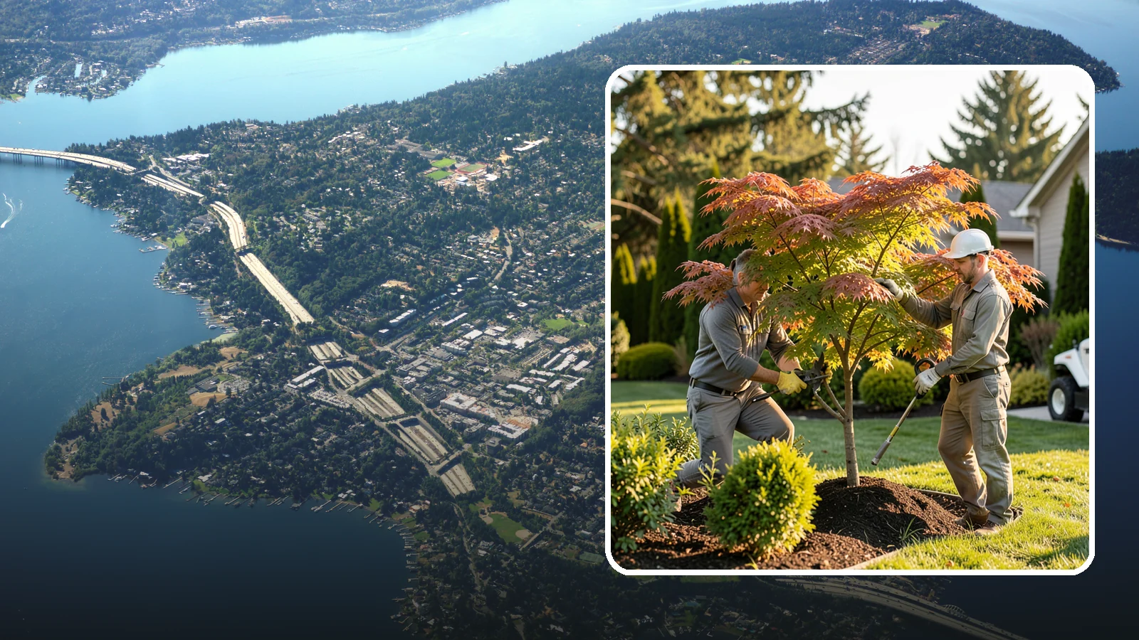 Japanese Maple Pruning in Mercer Island, King County, WA - Careful, artful pruning that preserves the delicate layered form Japanese maples are prized for.