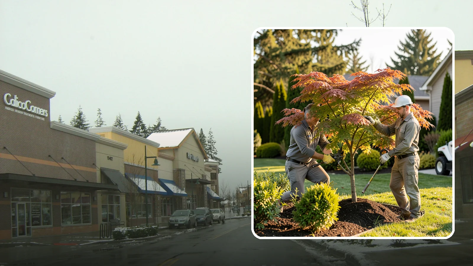 Japanese Maple Pruning in Mill Creek, Snohomish County, WA - Careful, artful pruning that preserves the delicate layered form Japanese maples are prized for.