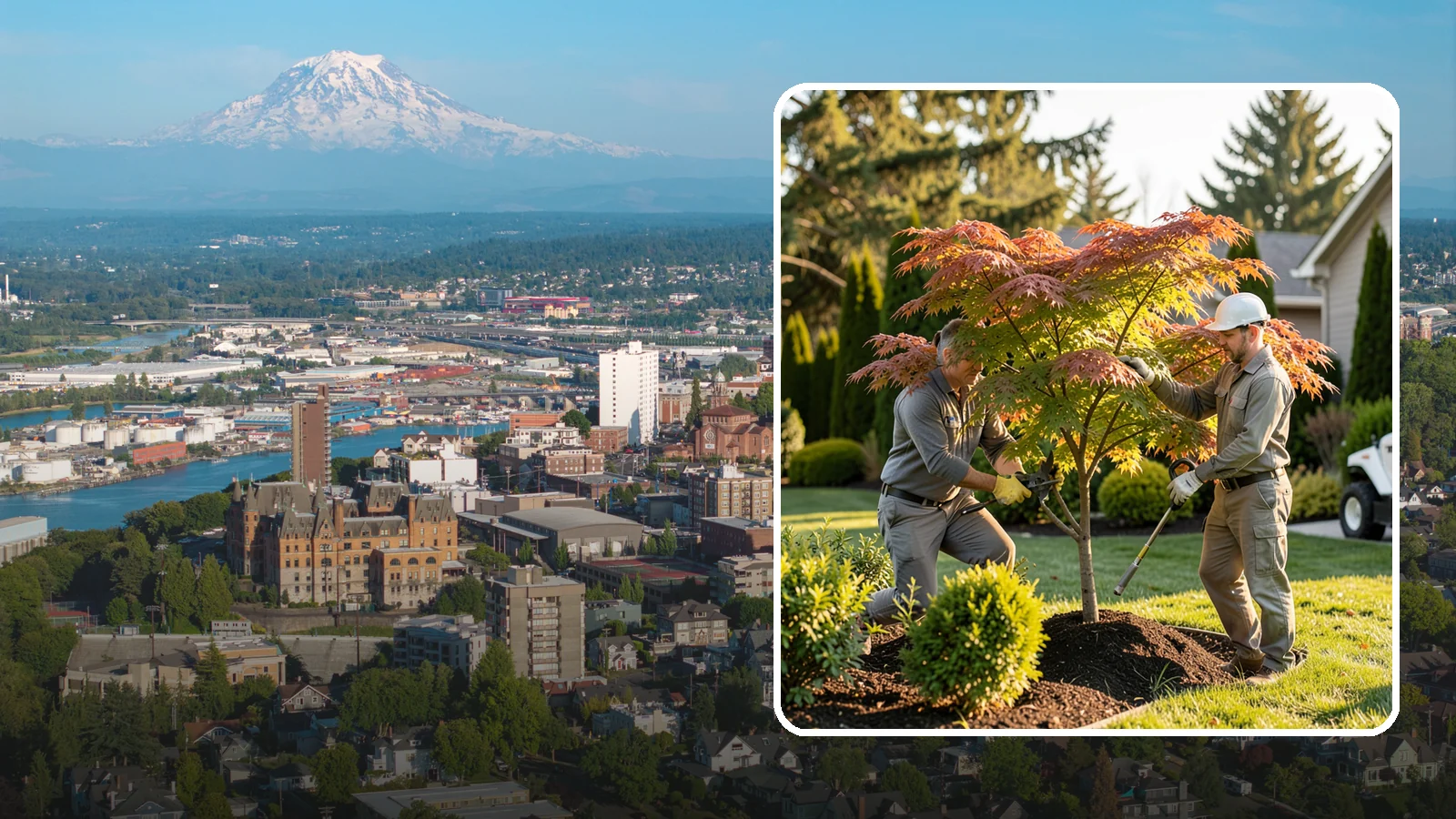 Japanese Maple Pruning in Tacoma, Pierce County, WA - Careful, artful pruning that preserves the delicate layered form Japanese maples are prized for.