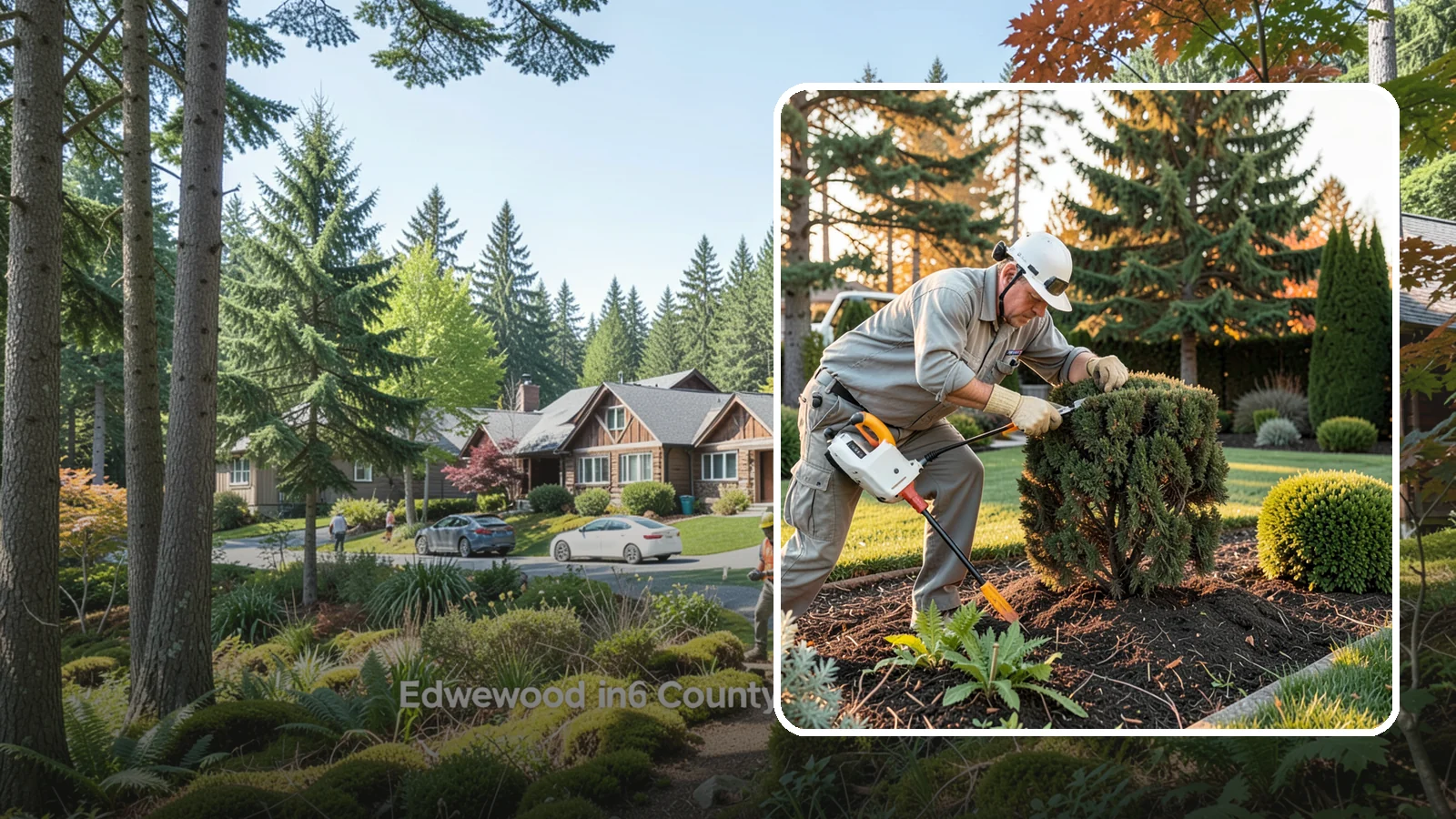 Juniper Pruning in Edgewood, Pierce County, WA - Careful selective pruning of junipers that respects their no-regrowth-from-old-wood habit to maintain shape and health.