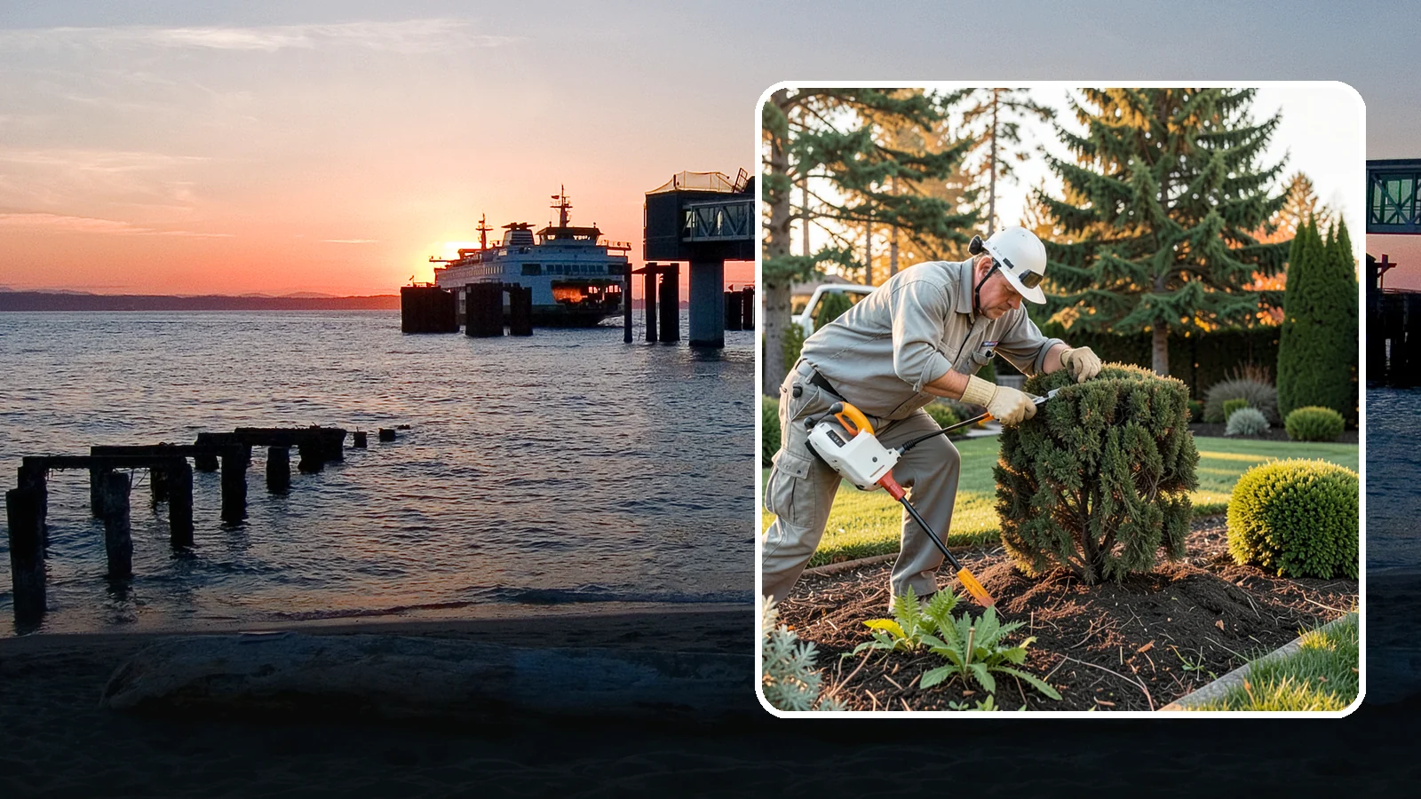Juniper Pruning in Edmonds, Snohomish County, WA - Careful selective pruning of junipers that respects their no-regrowth-from-old-wood habit to maintain shape and health.