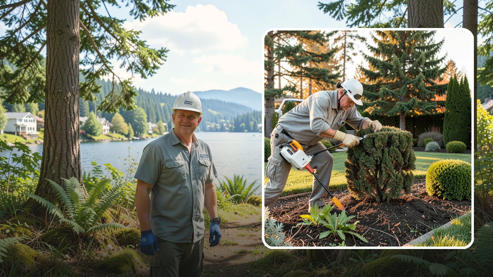 Juniper Pruning in Milton, King County, WA - Careful selective pruning of junipers that respects their no-regrowth-from-old-wood habit to maintain shape and health.
