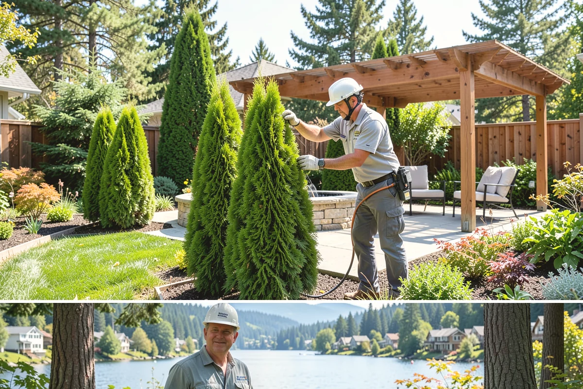 Juniper Pruning in Milton, King County, WA - In Western Washington, prune junipers in late winter to early spring, cutting only into green growth since they will not resprout...