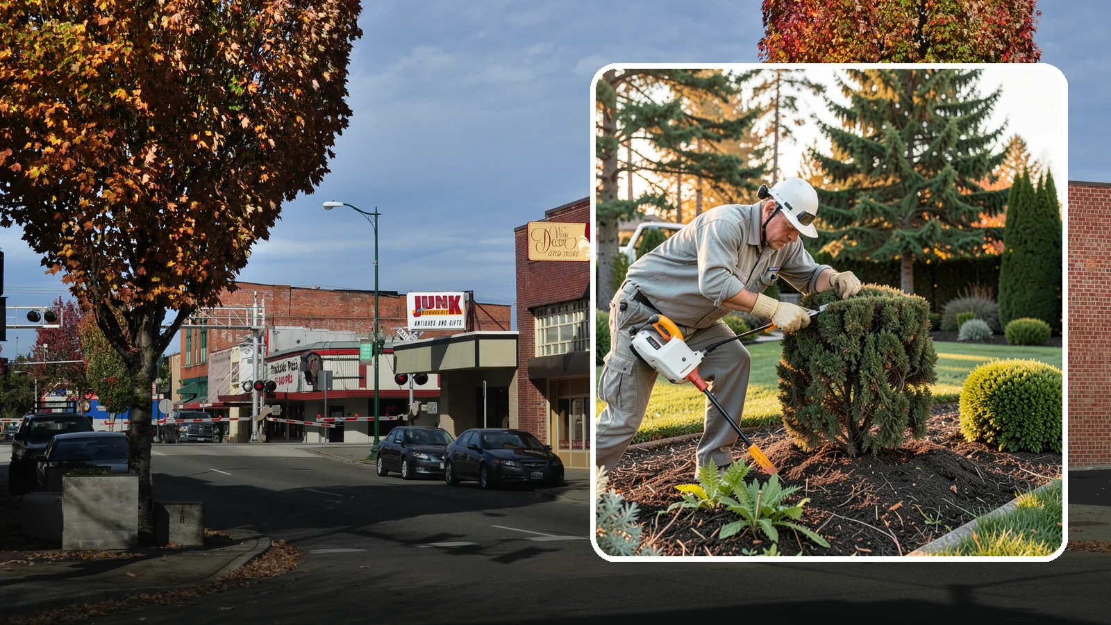 Juniper Pruning in Puyallup, Pierce County, WA - Careful selective pruning of junipers that respects their no-regrowth-from-old-wood habit to maintain shape and health.