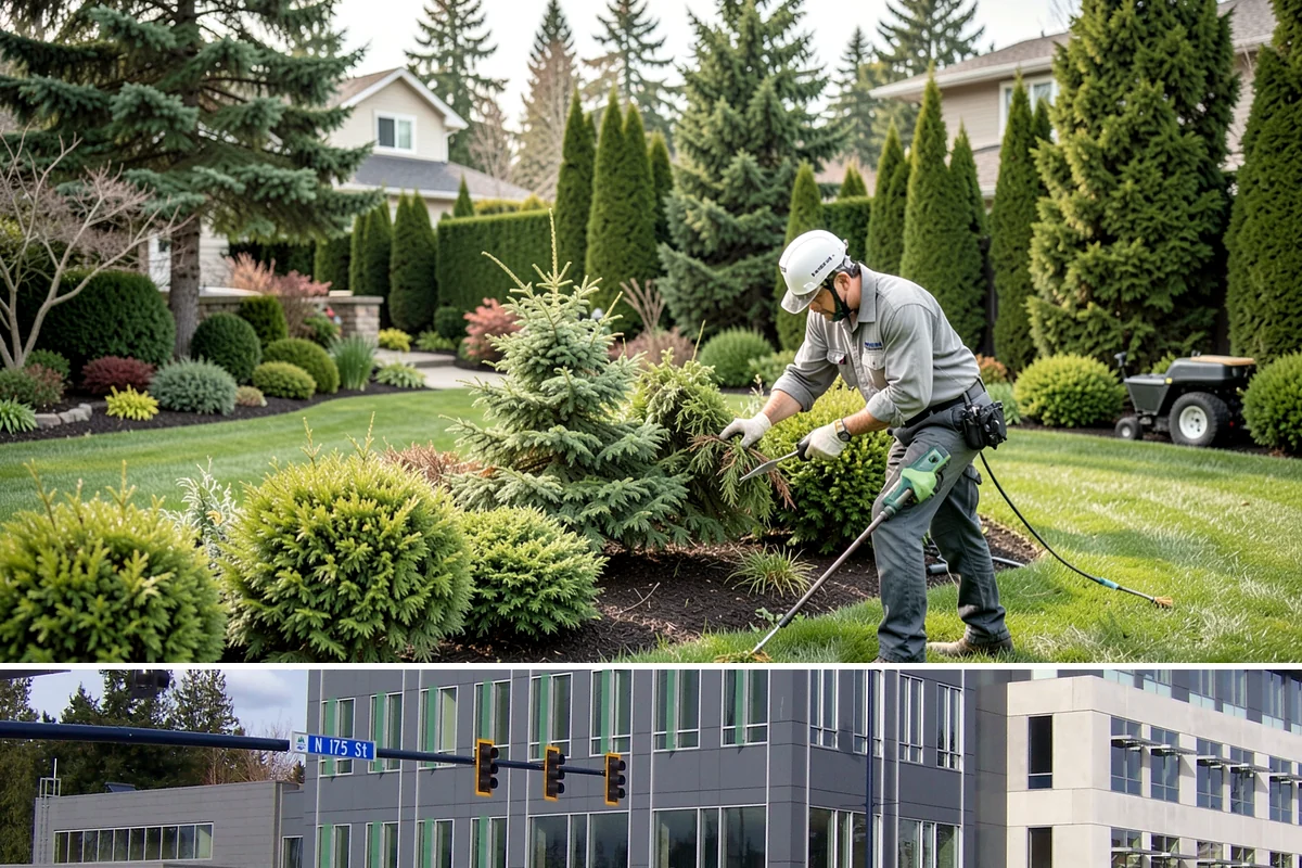 Juniper Pruning in Shoreline, King County, WA - In Western Washington, prune junipers in late winter to early spring, cutting only into green growth since they will not resprout...