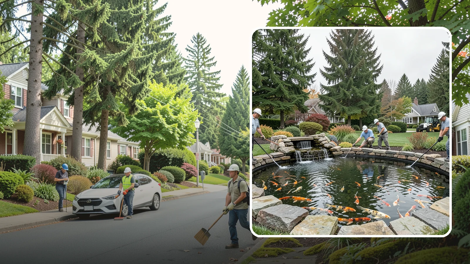 Koi Pond Installation in Beaux Arts Village, King County, WA - Purpose-built koi ponds with the depth, filtration, and aeration that keep koi healthy and thriving.