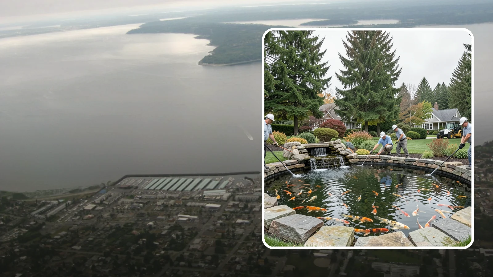 Koi Pond Installation in Des Moines, King County, WA - Purpose-built koi ponds with the depth, filtration, and aeration that keep koi healthy and thriving.