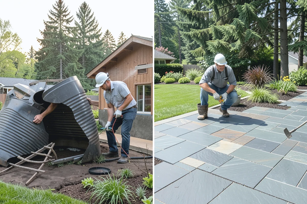 Koi Pond Installation in Des Moines, King County, WA - Design the koi pond size and depth