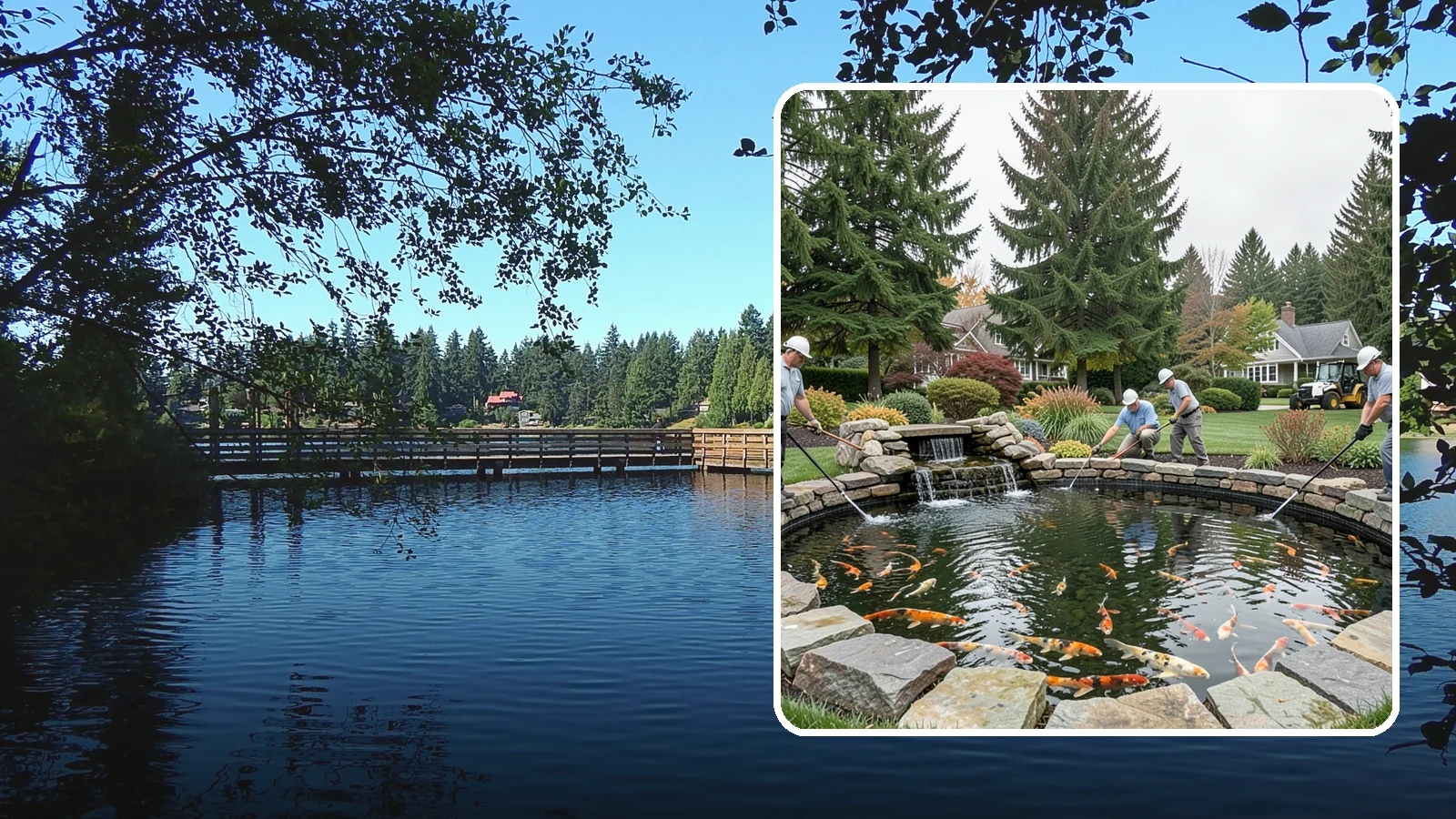 Koi Pond Installation in Federal Way, King County, WA - Purpose-built koi ponds with the depth, filtration, and aeration that keep koi healthy and thriving.