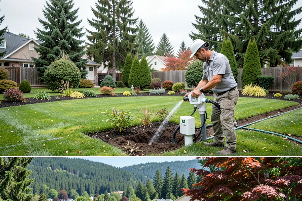 Koi Pond Installation in Index, Snohomish County, WA - Best built spring through summer for cycling before winter.
