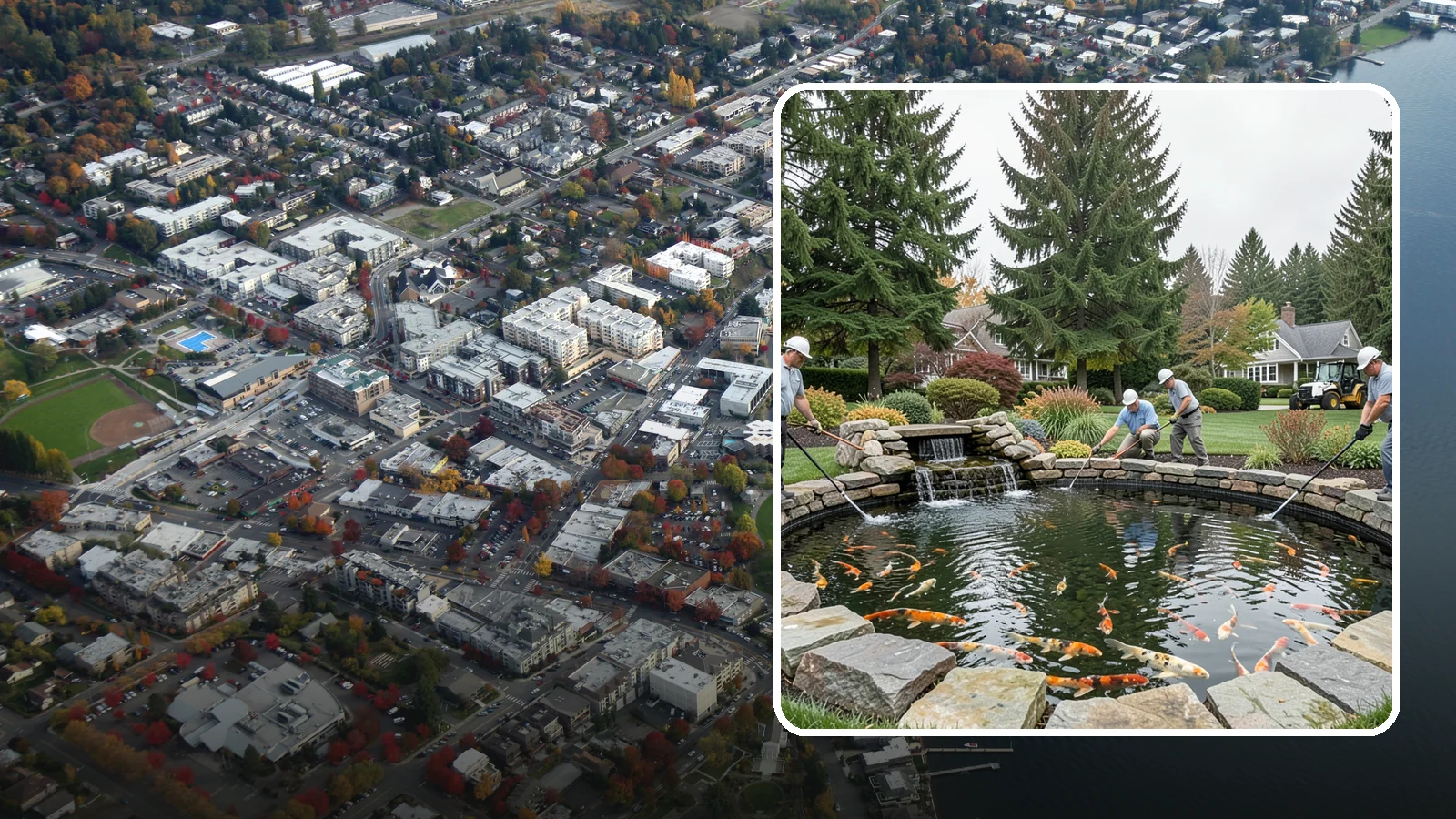 Koi Pond Installation in Kirkland, King County, WA - Purpose-built koi ponds with the depth, filtration, and aeration that keep koi healthy and thriving.