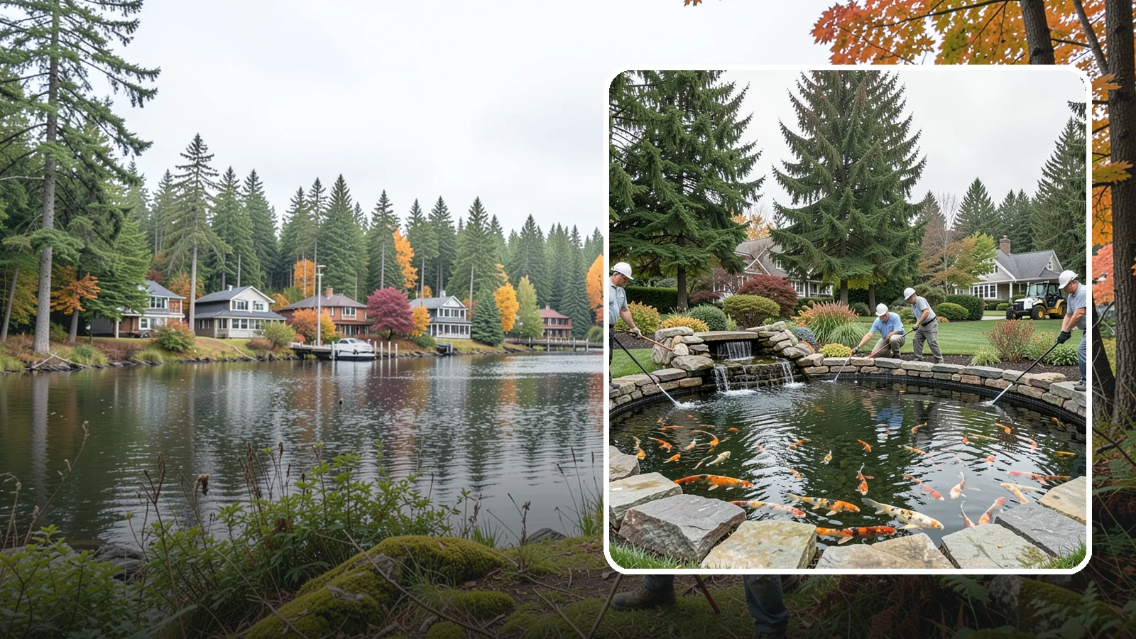 Koi Pond Installation in La Conner, Skagit County, WA - Purpose-built koi ponds with the depth, filtration, and aeration that keep koi healthy and thriving.