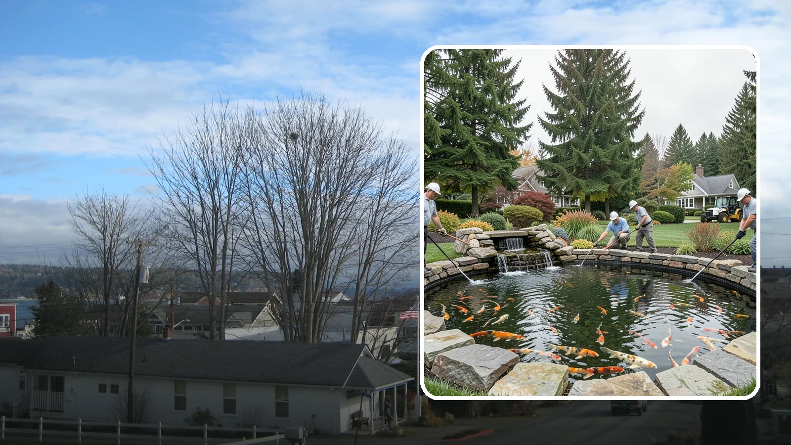 Koi Pond Installation in Langley, Island County, WA - Purpose-built koi ponds with the depth, filtration, and aeration that keep koi healthy and thriving.