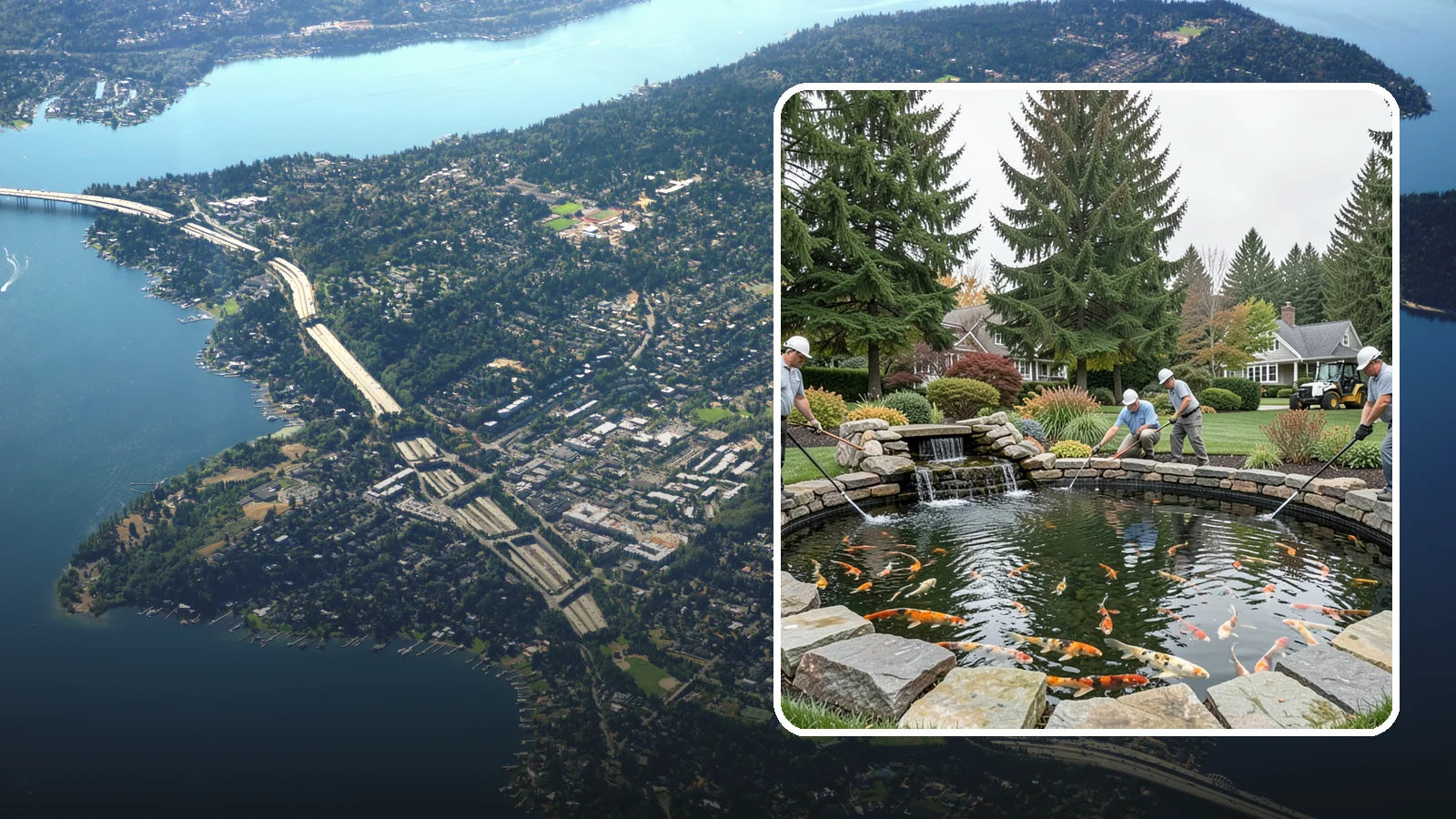 Koi Pond Installation in Mercer Island, King County, WA - Purpose-built koi ponds with the depth, filtration, and aeration that keep koi healthy and thriving.