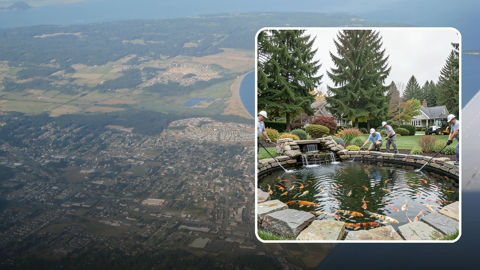 Koi Pond Installation in Oak Harbor, Island County, WA - Purpose-built koi ponds with the depth, filtration, and aeration that keep koi healthy and thriving.