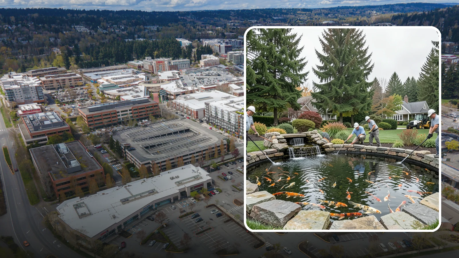 Koi Pond Installation in Redmond, King County, WA - Purpose-built koi ponds with the depth, filtration, and aeration that keep koi healthy and thriving.