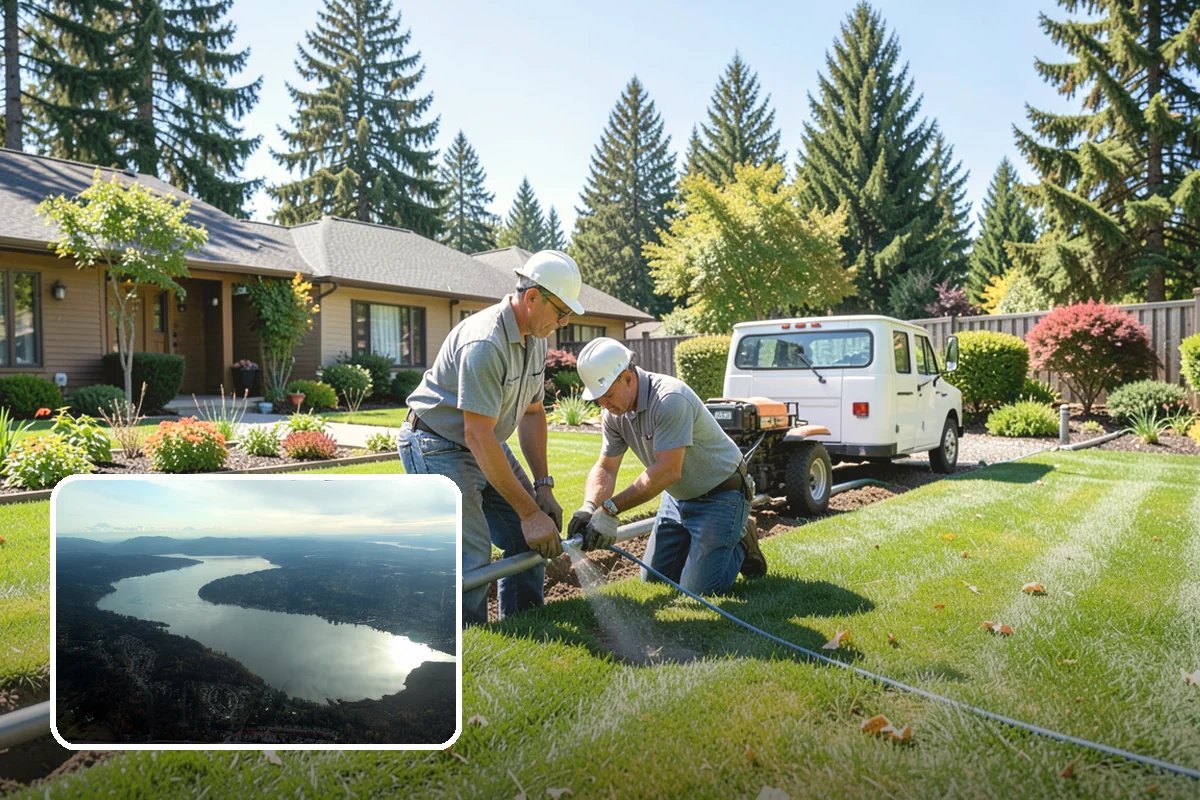 Koi Pond Installation in Sammamish, King County, WA - Built specifically for healthy koi