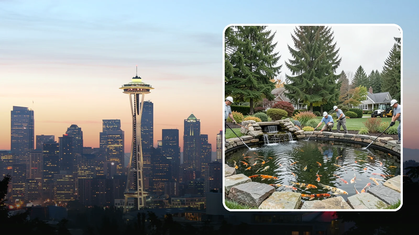 Koi Pond Installation in Seattle, King County, WA - Purpose-built koi ponds with the depth, filtration, and aeration that keep koi healthy and thriving.