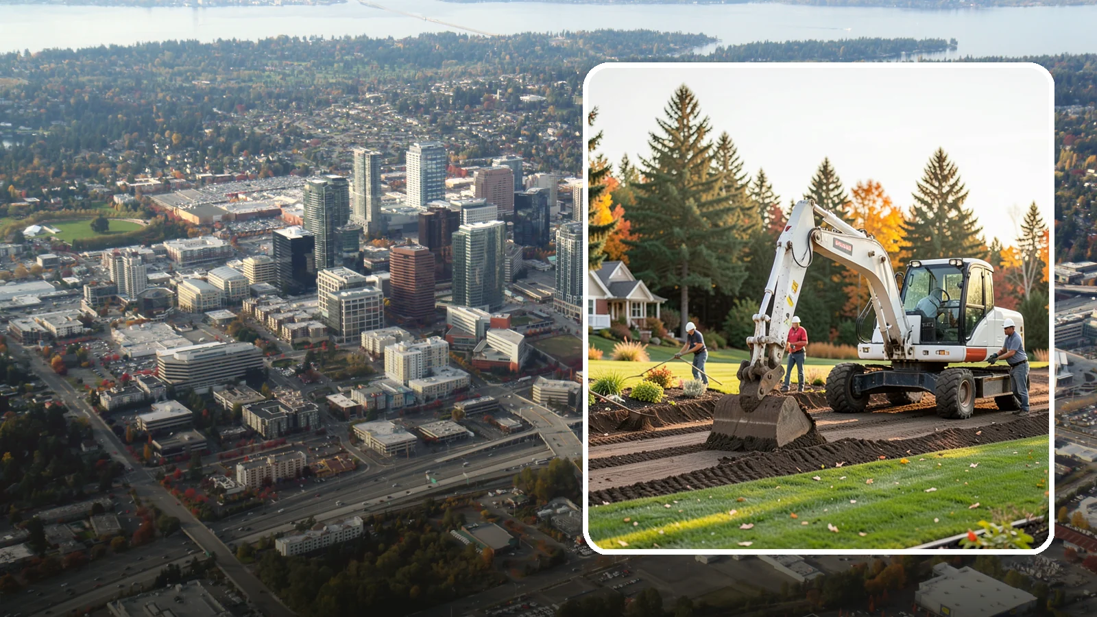 Land Clearing in Bellevue, King County, WA - Complete land clearing that removes brush, trees, and debris to prepare your property for its next use.