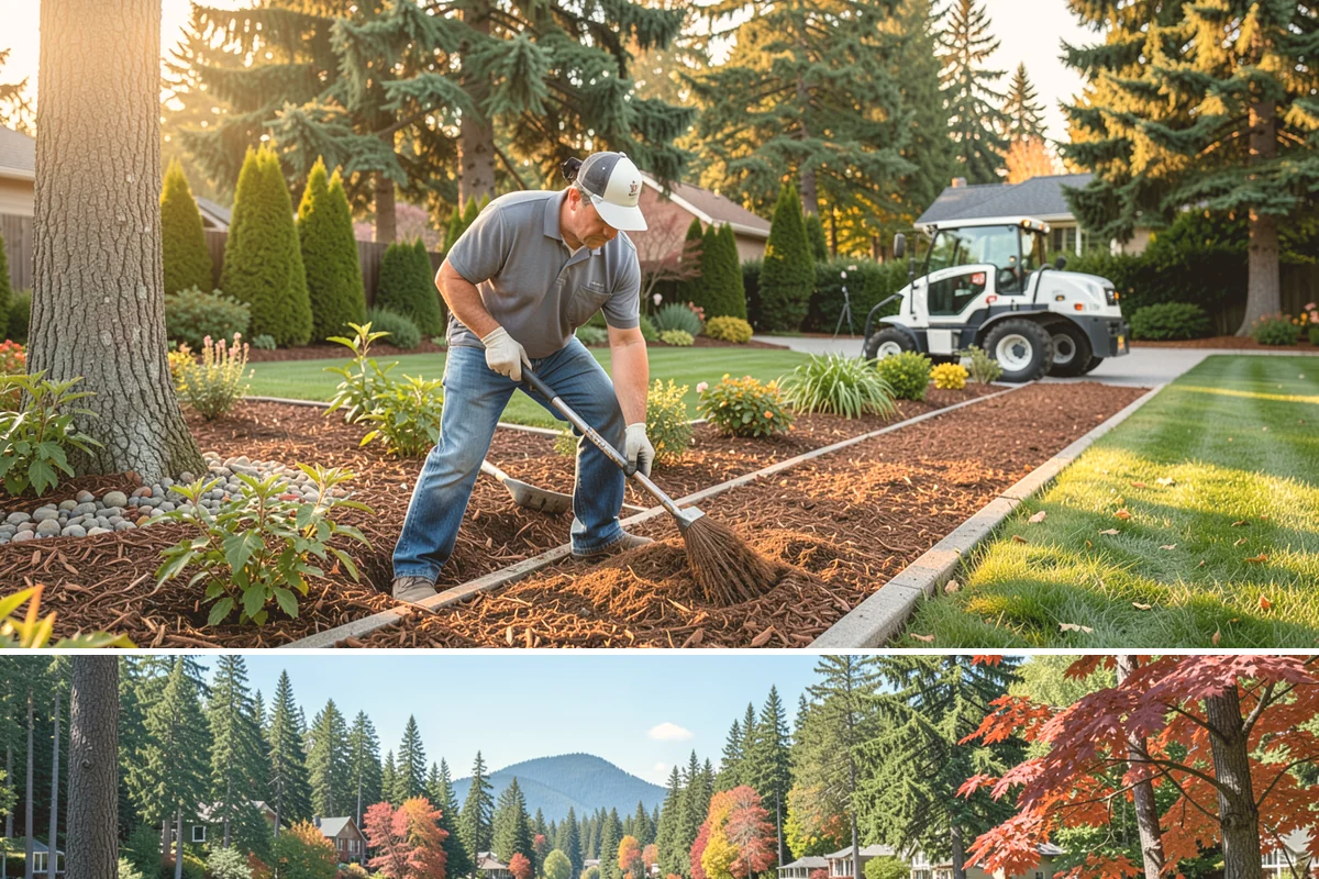 Land Clearing in Covington, King County, WA - Best done in drier conditions.