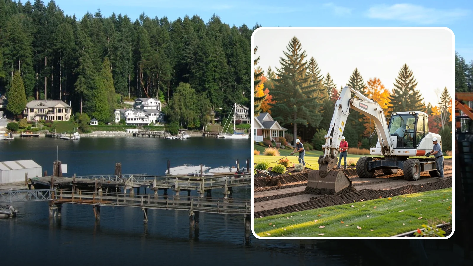 Land Clearing in Gig Harbor, Pierce County, WA - Complete land clearing that removes brush, trees, and debris to prepare your property for its next use.