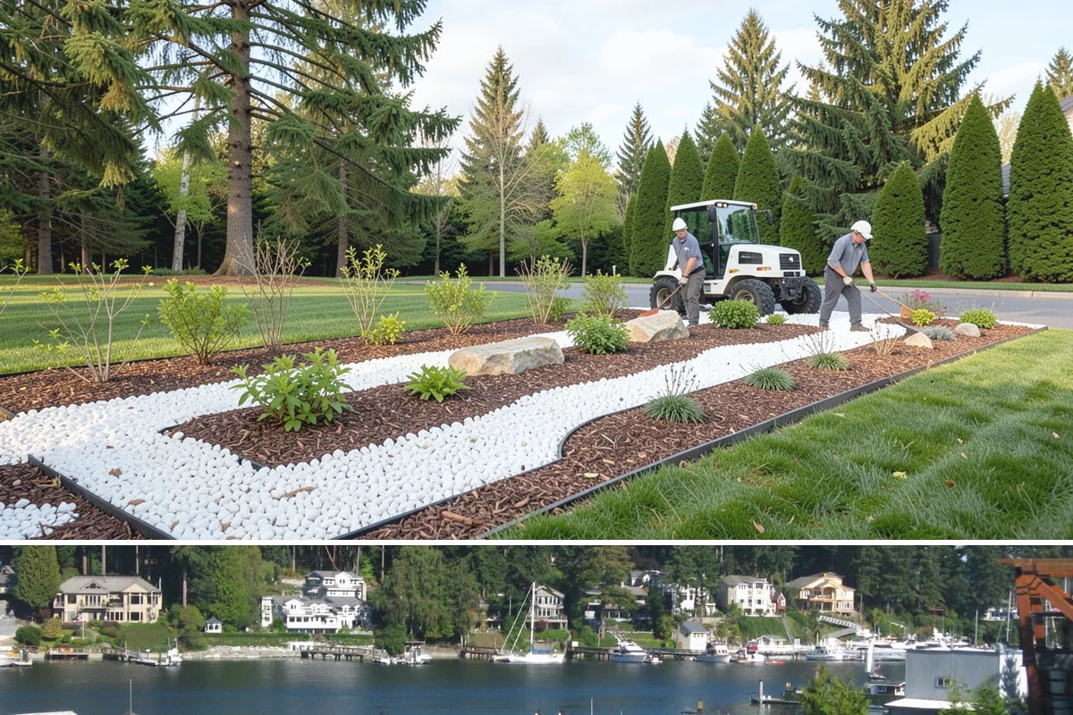 Land Clearing in Gig Harbor, Pierce County, WA - Best done in drier conditions.
