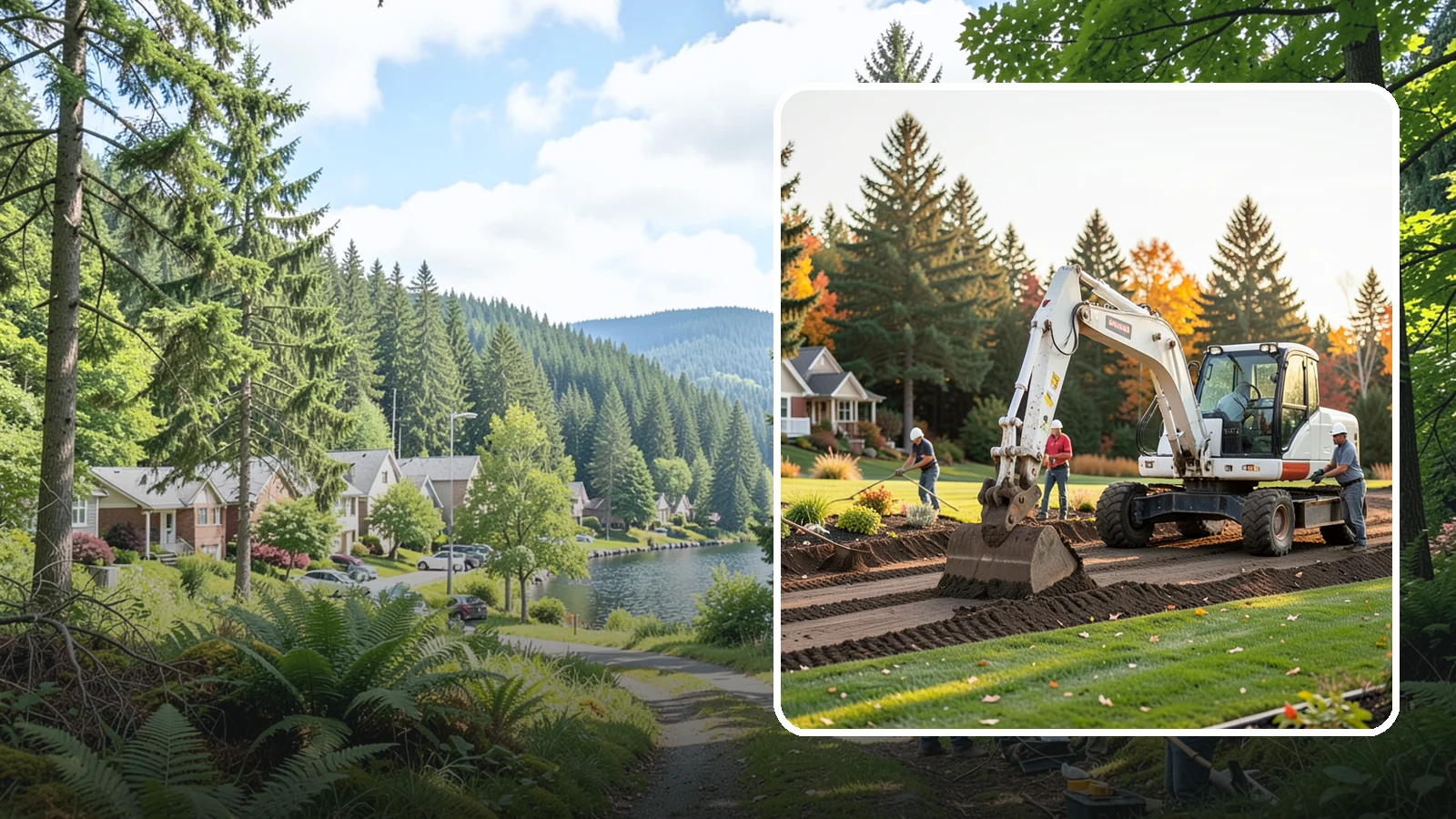 Land Clearing in Lake Forest Park, King County, WA - Complete land clearing that removes brush, trees, and debris to prepare your property for its next use.