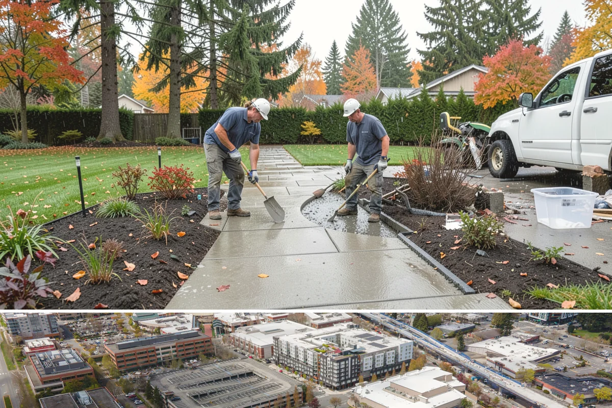 Land Clearing in Redmond, King County, WA - Best done in drier conditions.