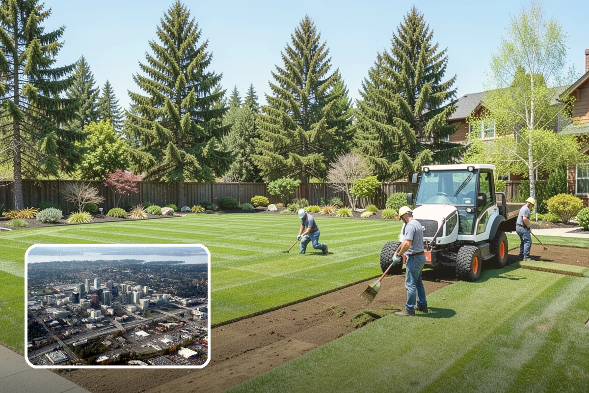 Land Grading in Bellevue, King County, WA - Proper drainage away from structures