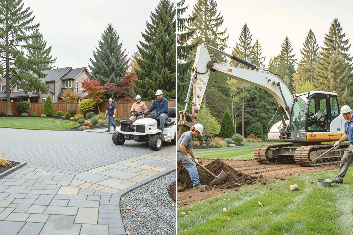 Land Grading in Bellevue, King County, WA - Survey the site and drainage needs
