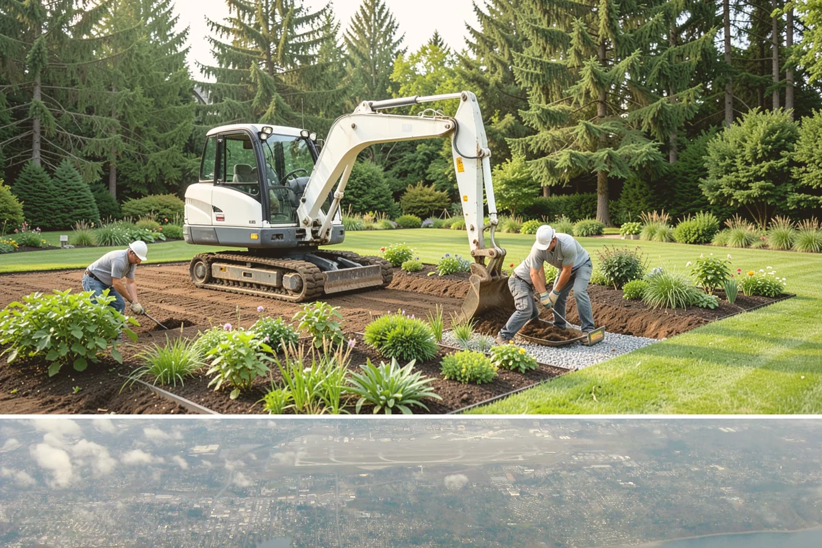 Land Grading in Burien, King County, WA - Best done in drier conditions.