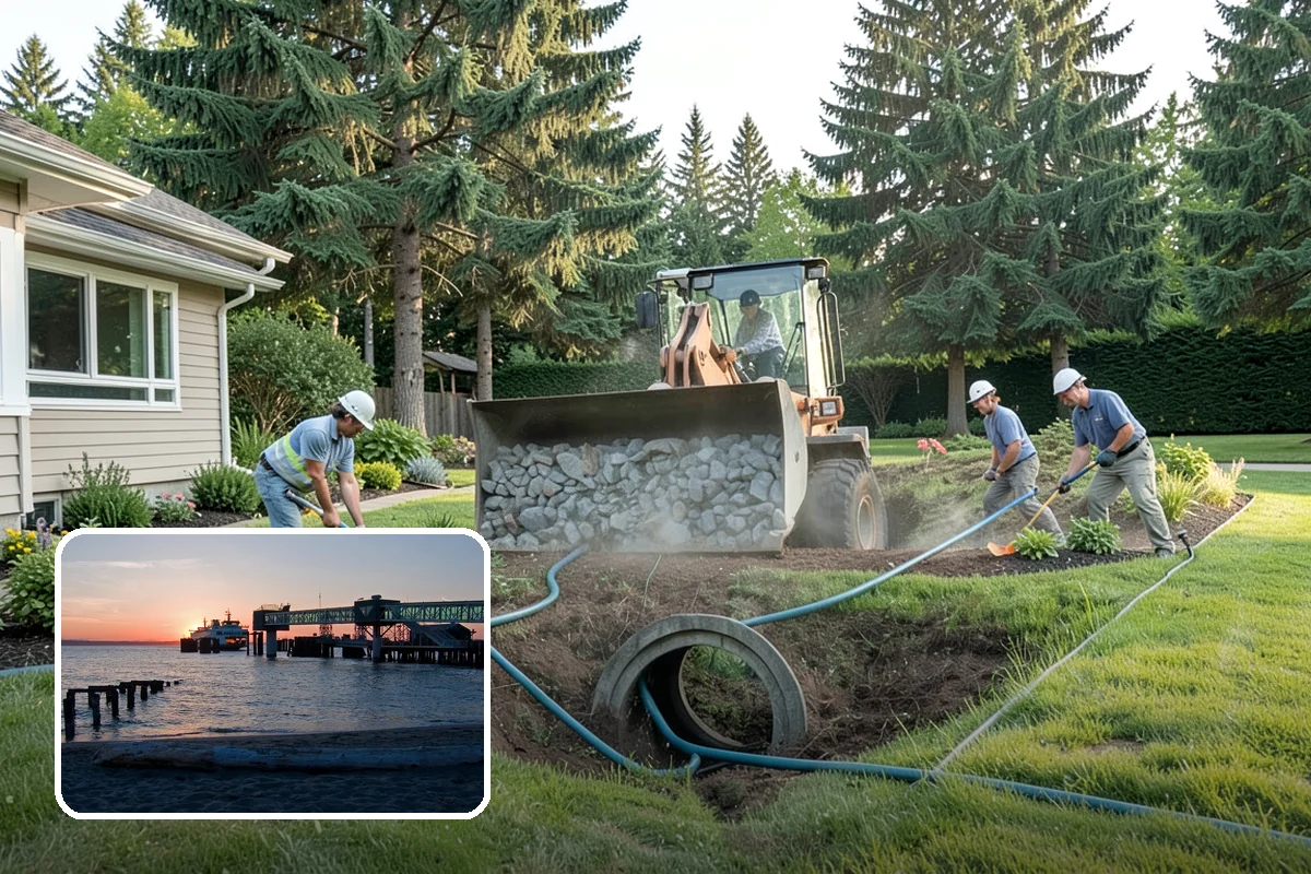 Land Grading in Edmonds, Snohomish County, WA - Proper drainage away from structures