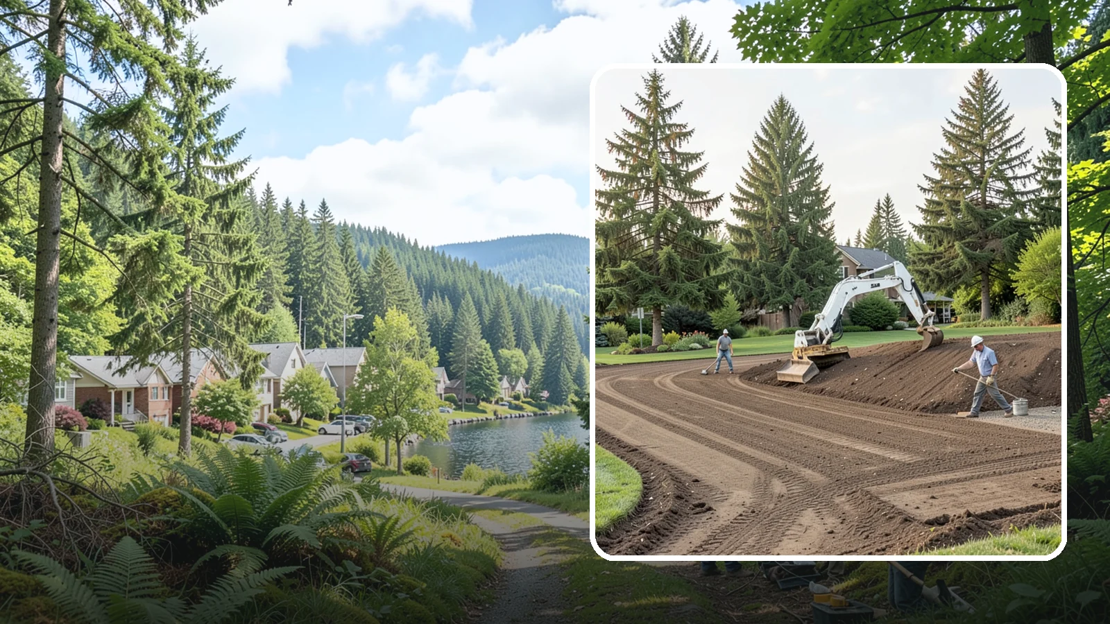 Land Grading in Lake Forest Park, King County, WA - Professional grading that shapes your land for proper drainage, level building surfaces, and a usable yard.