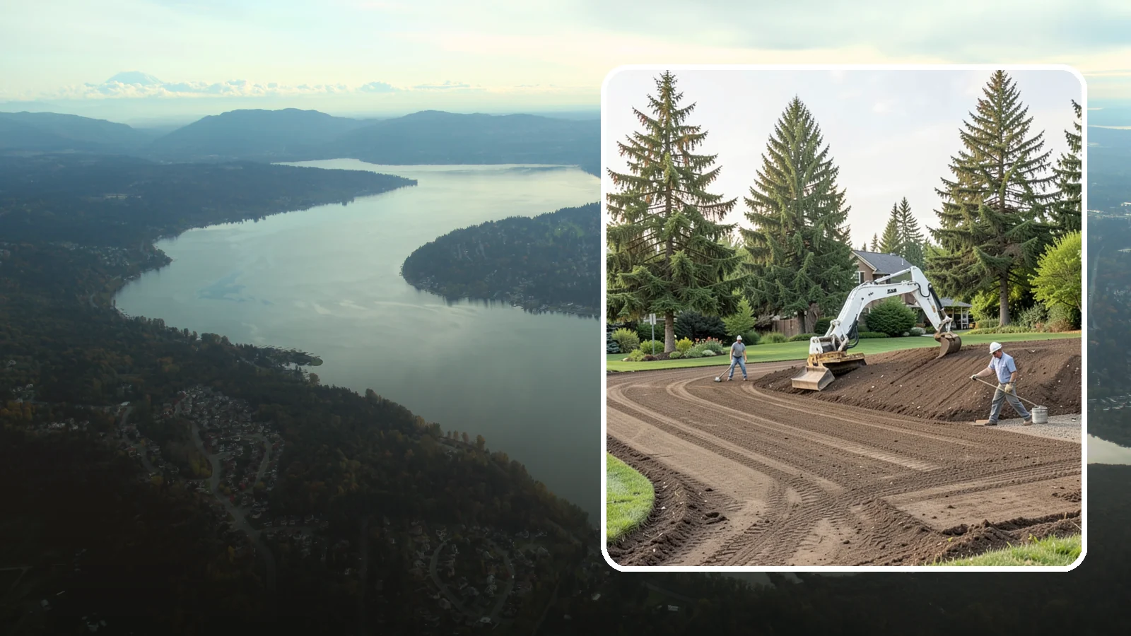 Land Grading in Sammamish, King County, WA - Professional grading that shapes your land for proper drainage, level building surfaces, and a usable yard.