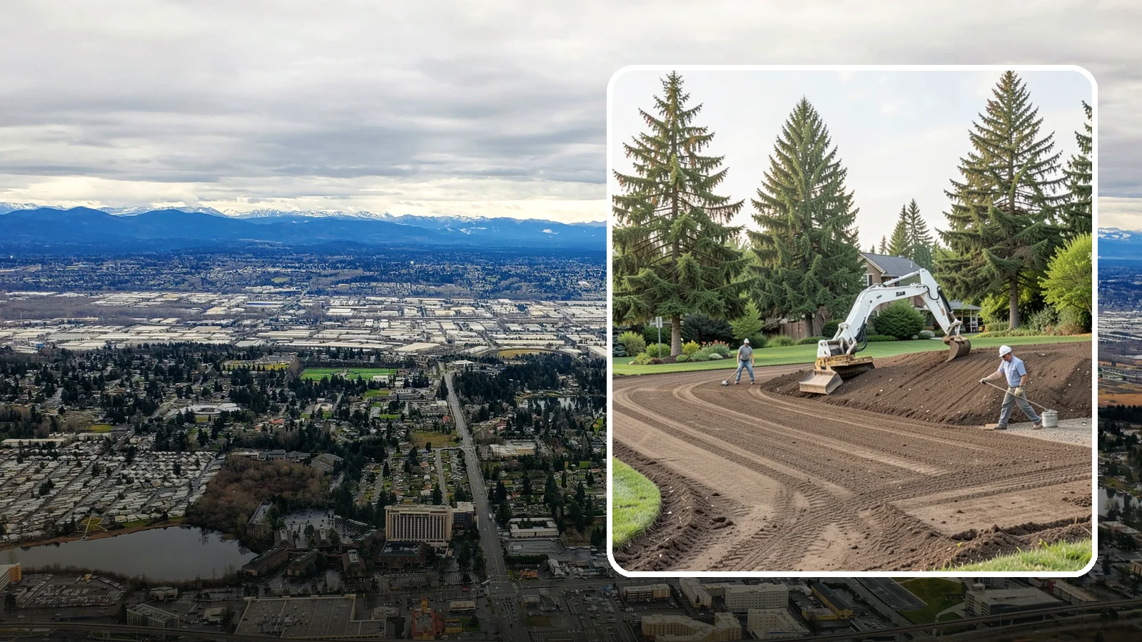 Land Grading in SeaTac, King County, WA - Professional grading that shapes your land for proper drainage, level building surfaces, and a usable yard.