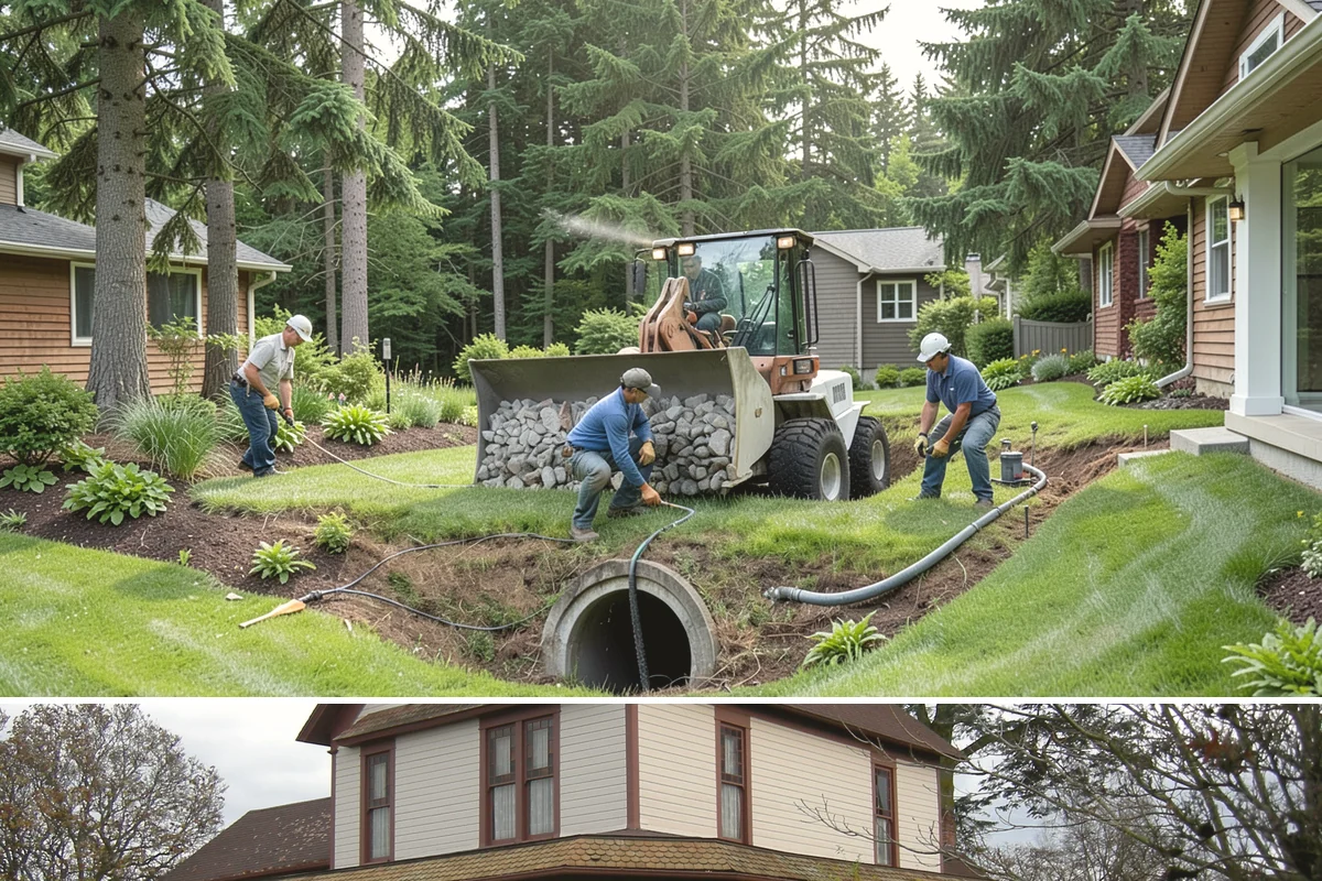 Land Grading in Sumner, Pierce County, WA - Best done in drier conditions.