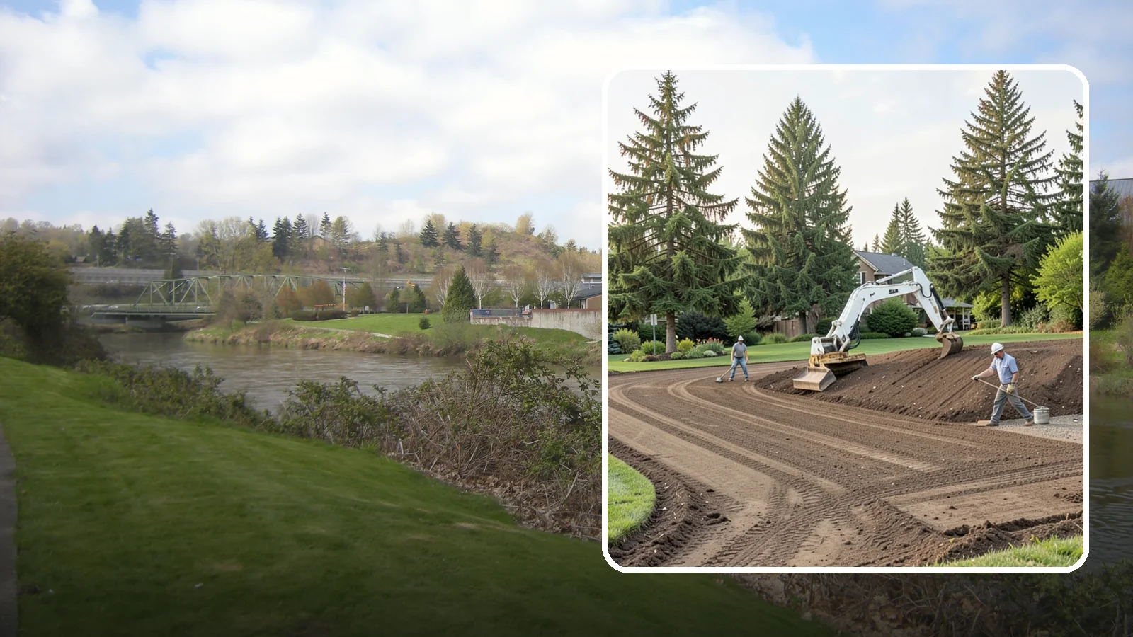 Land Grading in Tukwila, King County, WA - Professional grading that shapes your land for proper drainage, level building surfaces, and a usable yard.