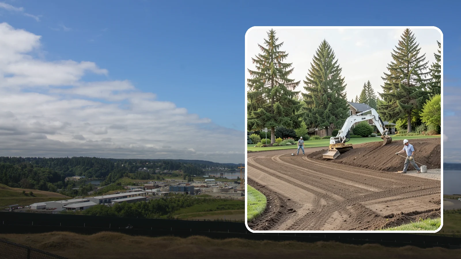 Land Grading in University Place, Pierce County, WA - Professional grading that shapes your land for proper drainage, level building surfaces, and a usable yard.