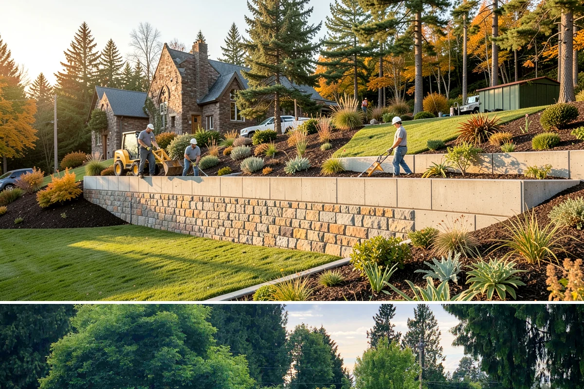Land Leveling in Bonney Lake, Pierce County, WA - Best done in drier conditions.