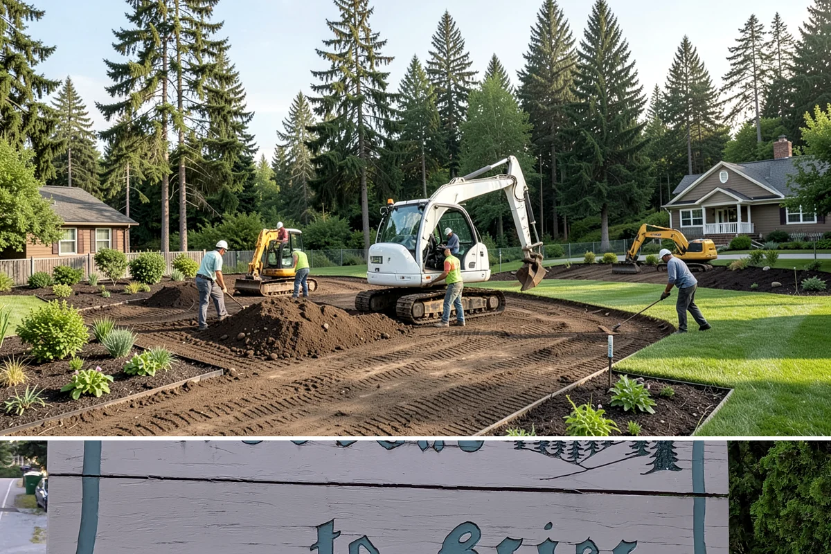 Land Leveling in Brier, Snohomish County, WA - Best done in drier conditions.