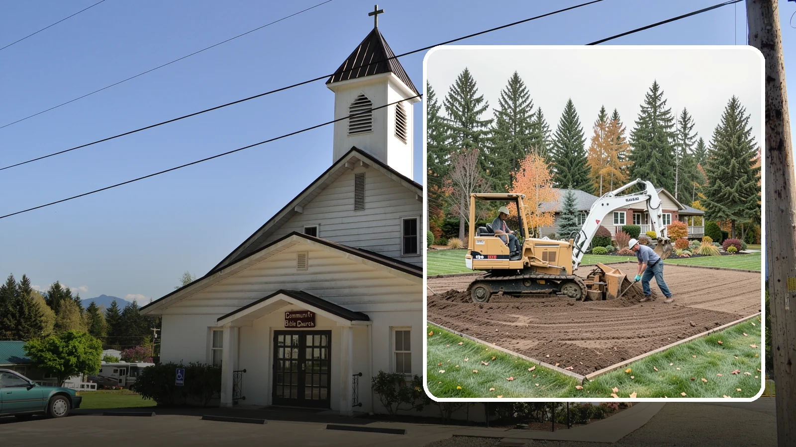 Land Leveling in Concrete, Skagit County, WA - Land leveling that flattens uneven ground into smooth, usable, level surfaces for lawns, play, and building.