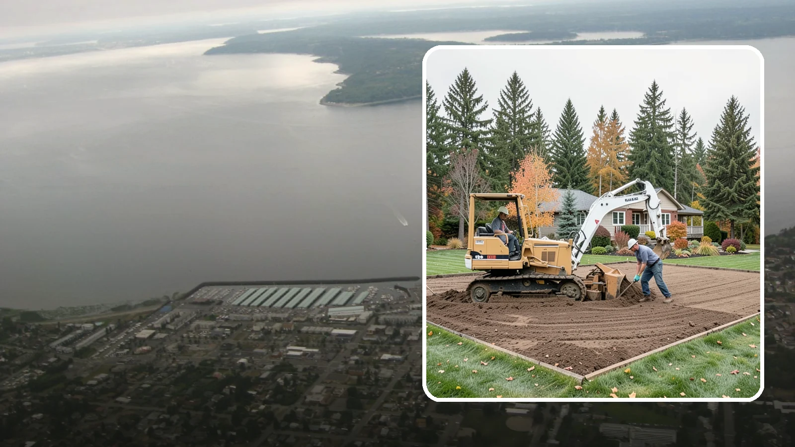 Land Leveling in Des Moines, King County, WA - Land leveling that flattens uneven ground into smooth, usable, level surfaces for lawns, play, and building.