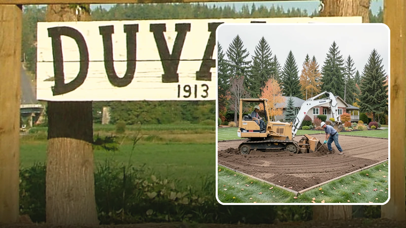 Land Leveling in Duvall, King County, WA - Land leveling that flattens uneven ground into smooth, usable, level surfaces for lawns, play, and building.