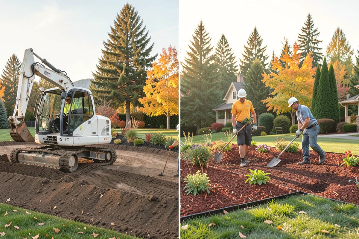 Land Leveling in Duvall, King County, WA - Survey the area and target level