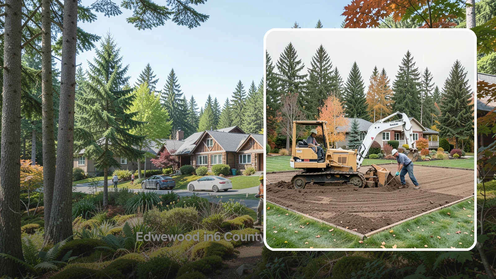 Land Leveling in Edgewood, Pierce County, WA - Land leveling that flattens uneven ground into smooth, usable, level surfaces for lawns, play, and building.