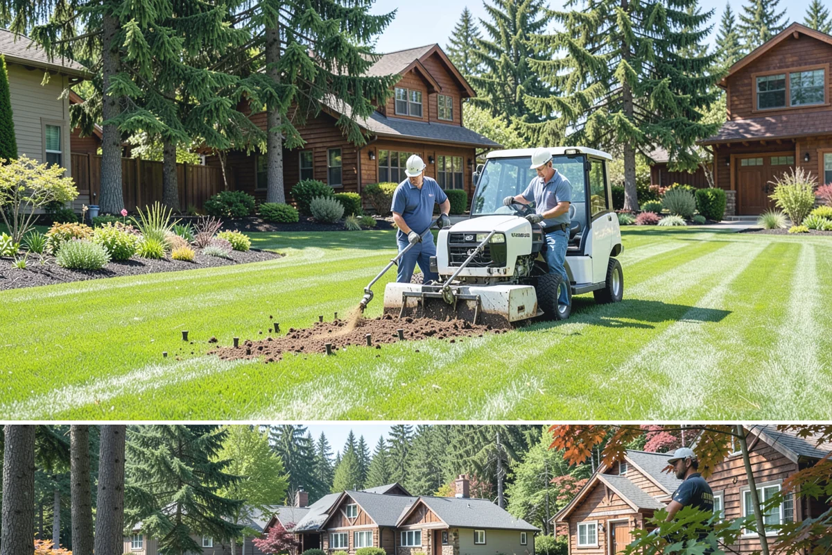 Land Leveling in Edgewood, Pierce County, WA - Best done in drier conditions.