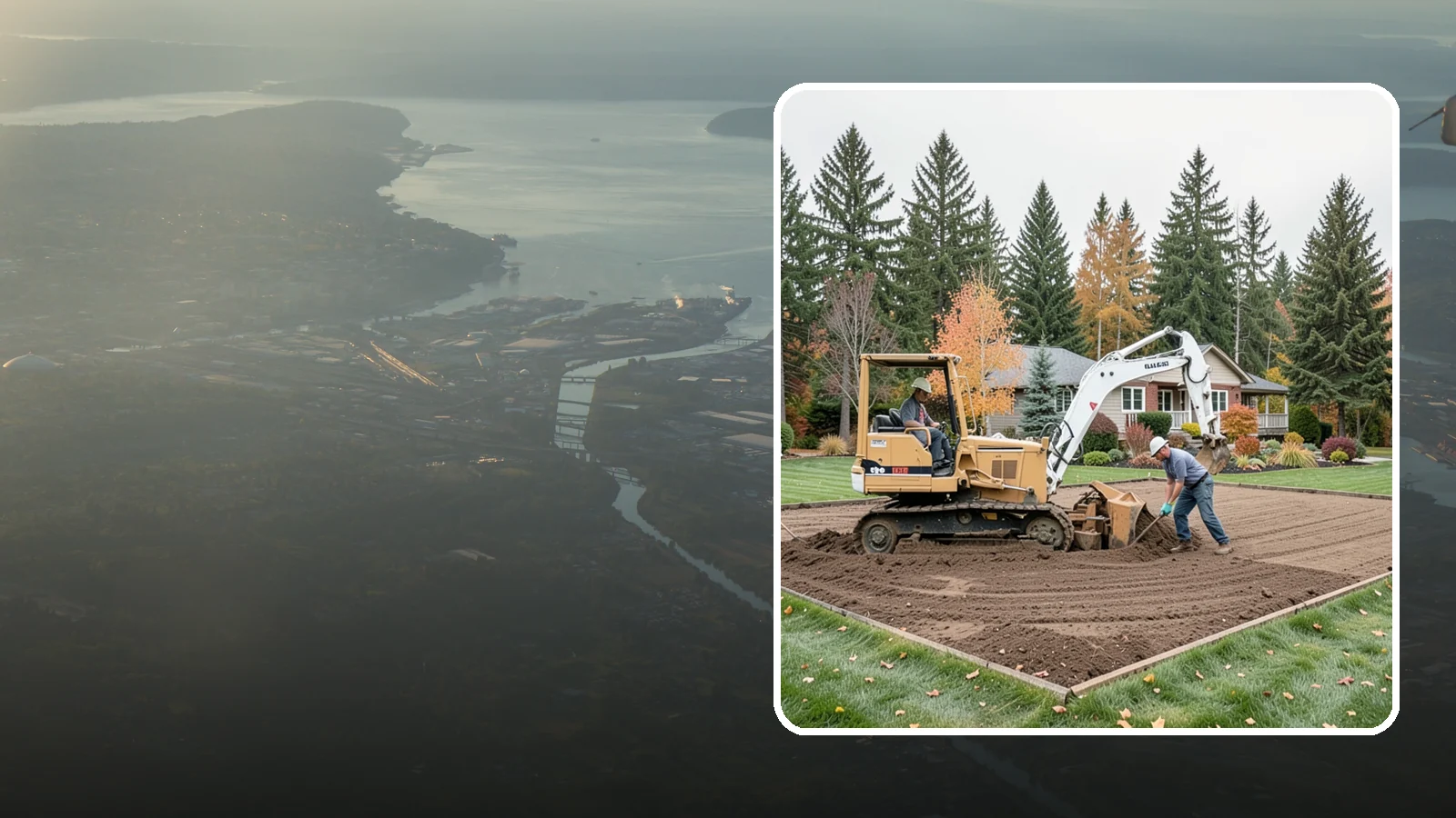 Land Leveling in Fife, Pierce County, WA - Land leveling that flattens uneven ground into smooth, usable, level surfaces for lawns, play, and building.