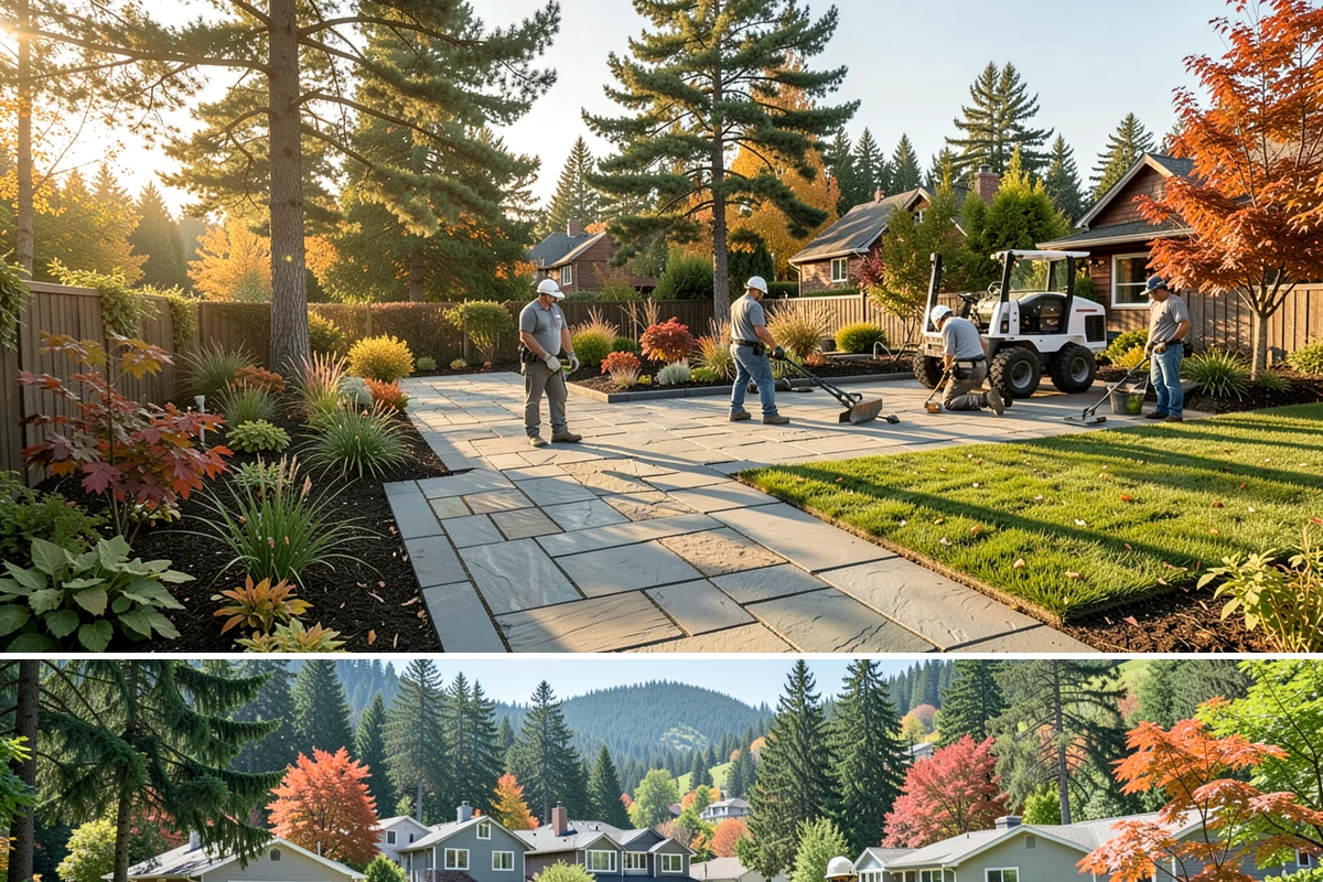Land Leveling in Fircrest, Pierce County, WA - Best done in drier conditions.