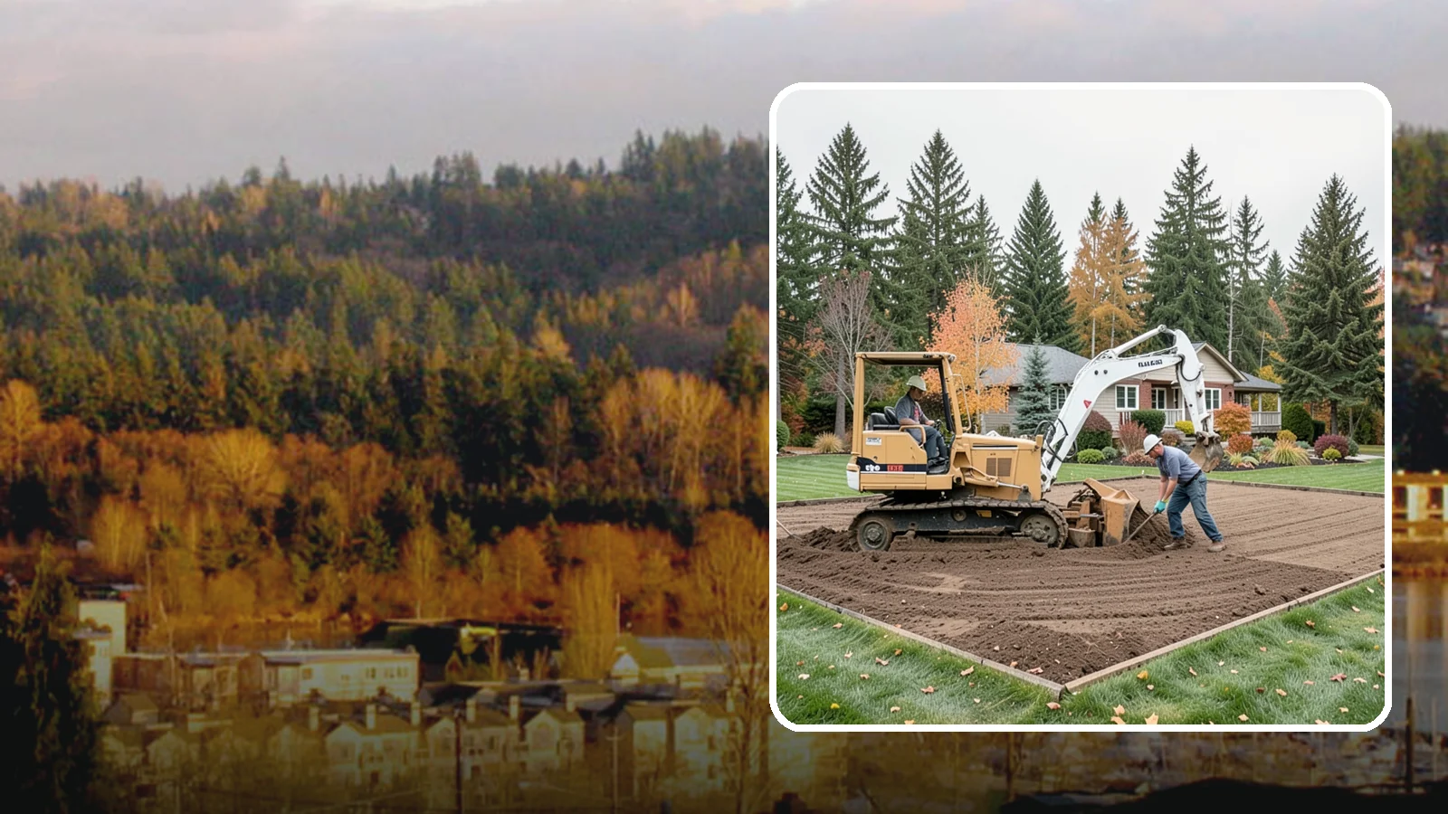 Land Leveling in Kenmore, King County, WA - Land leveling that flattens uneven ground into smooth, usable, level surfaces for lawns, play, and building.