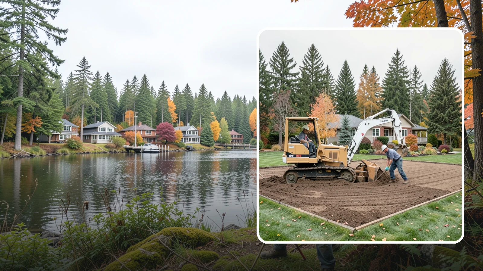 Land Leveling in La Conner, Skagit County, WA - Land leveling that flattens uneven ground into smooth, usable, level surfaces for lawns, play, and building.